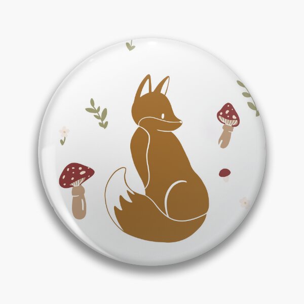 Item preview, minimalistic fox mushroom graphic designed and sold by Mypixieart.