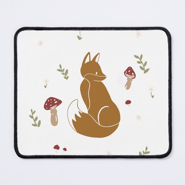 Item preview, minimalistic fox mushroom graphic designed and sold by Mypixieart.