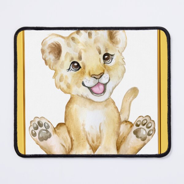 Item preview, Lion Cub in Frame Yellow/Gold designed and sold by TeeGeeTees.