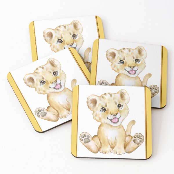 Item preview, Lion Cub in Frame Yellow/Gold designed and sold by TeeGeeTees.