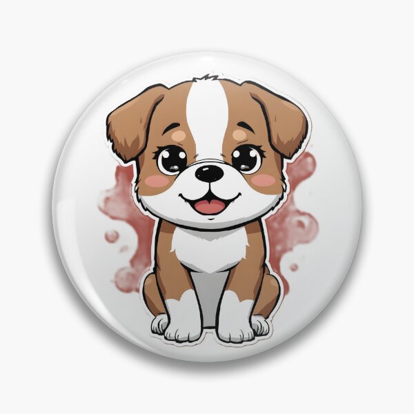 Item preview, Cute Kawaii Puppy Sticker | Adorable Cartoon Dog Illustration | Brown & White Puppy designed and sold by dreamz-world.