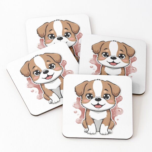 Item preview, Cute Kawaii Puppy Sticker | Adorable Cartoon Dog Illustration | Brown & White Puppy designed and sold by dreamz-world.