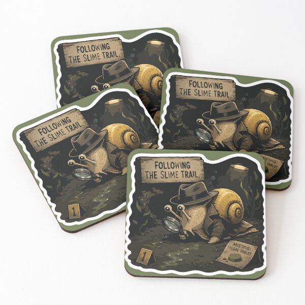 Item preview, Funny Detective Snail Following the Slime Trail designed and sold by SimplePoDesign.