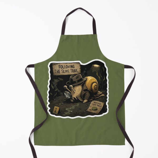 Item preview, Funny Detective Snail Following the Slime Trail designed and sold by SimplePoDesign.