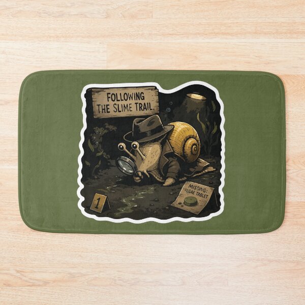 Item preview, Funny Detective Snail Following the Slime Trail designed and sold by SimplePoDesign.