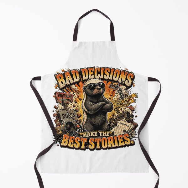 Item preview, Bad Decisions Make The Best Stories – Funny Honey Badger Vintage Comic T-Shirt designed and sold by Cavalier-org.