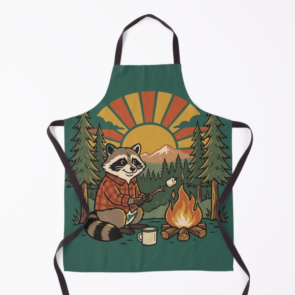Item preview, Camp Trash Panda Vintage Camping Raccoon Illustration designed and sold by Whimwick.