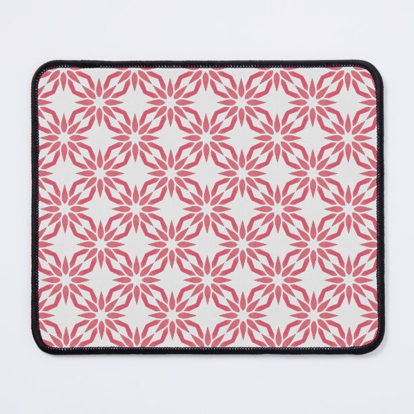Item preview, Coral Pink Red Geometric Floral Repeat Pattern  designed and sold by Colorblizz.