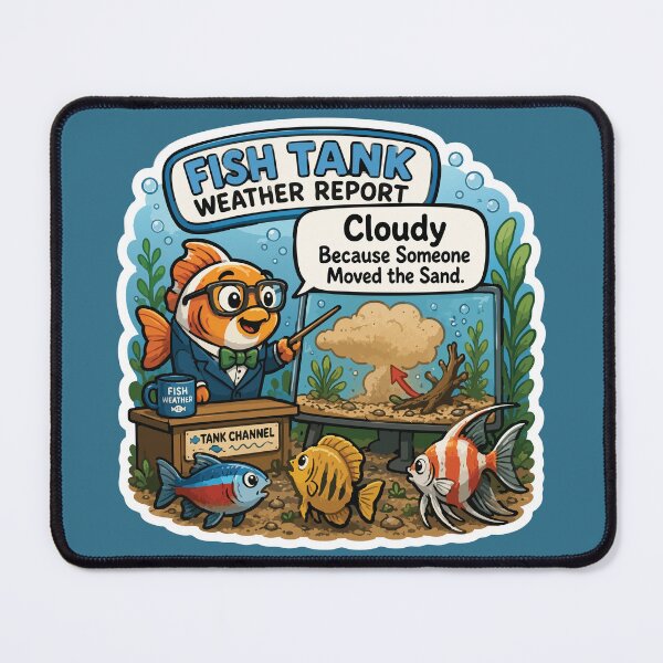 Item preview, Funny Fish Tank Weather Report Aquarium Humor designed and sold by SimplePoDesign.