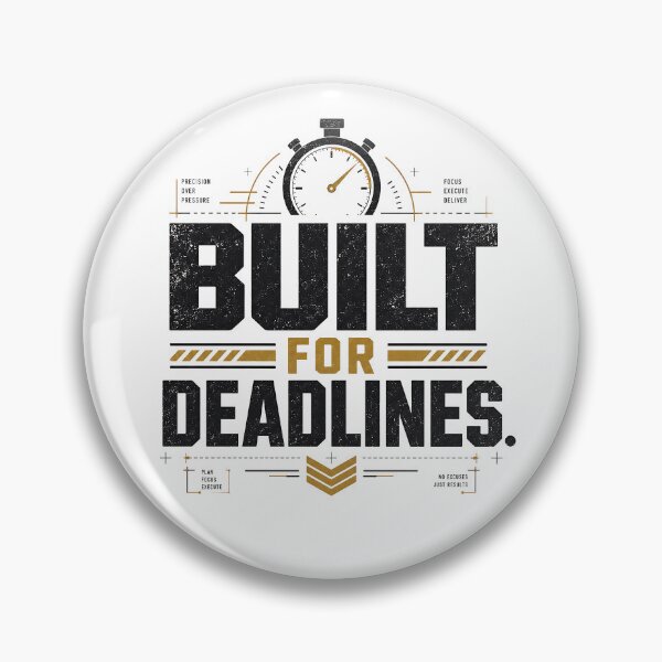Item preview, Built for Deadlines. Productivity Typography. Minimalist Workplace Humor designed and sold by dytf79.