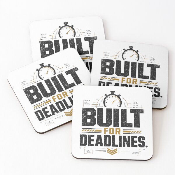 Item preview, Built for Deadlines. Productivity Typography. Minimalist Workplace Humor designed and sold by dytf79.