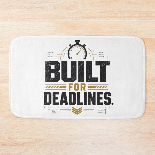 Item preview, Built for Deadlines. Productivity Typography. Minimalist Workplace Humor designed and sold by dytf79.