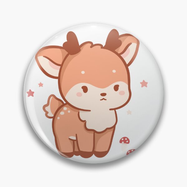 Item preview, deer kawaii chibi cute baby reindeer designed and sold by Mypixieart.