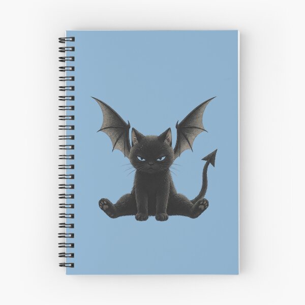 Item preview, Cute Demon Black Cat with Bat Wings designed and sold by KiraChie.