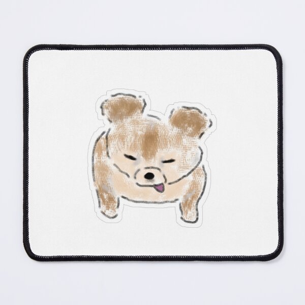 Item preview, Cute Brown Puppy Blep Tongue Out Illustration designed and sold by raun.draw.