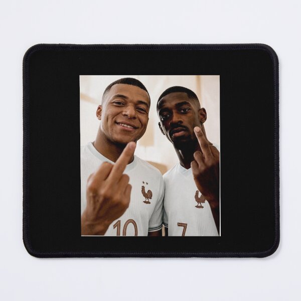 Item preview, Kylian Mbappe and Ousmane Dembele Middle Finger France Football Funny designed and sold by DesignForYou79.