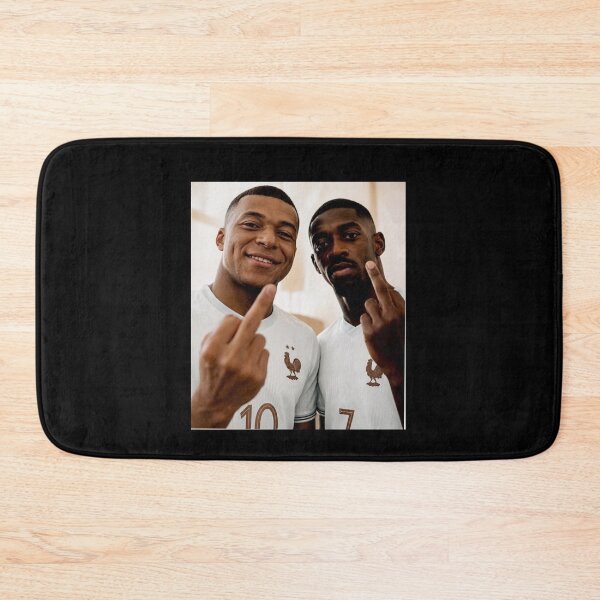 Item preview, Kylian Mbappe and Ousmane Dembele Middle Finger France Football Funny designed and sold by DesignForYou79.