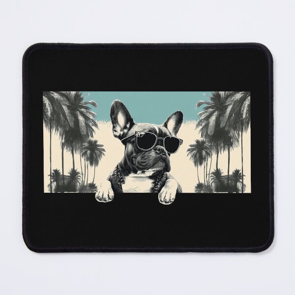 Item preview, Cool Frenchie Shades Palm Tree Vibe designed and sold by SoyLamderma.