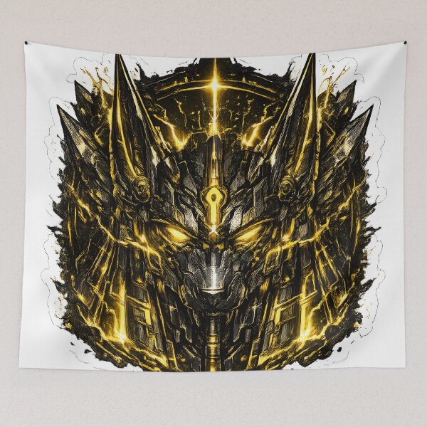 Item preview, Cybernetic Anubis Mecha Armor with Neon Gold Lightning designed and sold by RiteshCenter .