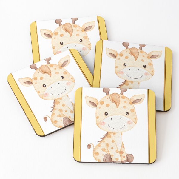 Item preview, Cute Giraffe in Frame Yellow/Gold designed and sold by TeeGeeTees.