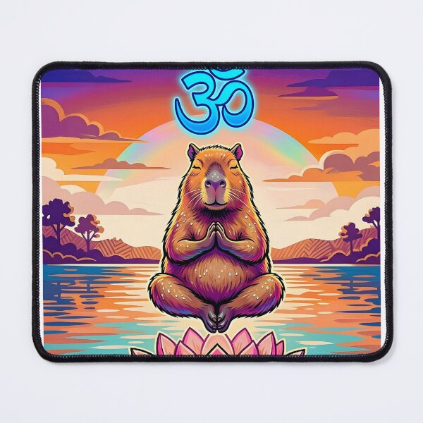 Item preview, Meditating Capybara Wall Art Print, Zen Animal Decor, Lotus Meditation Poster, Spiritual Yoga Room Printable, Colorful Mindfulness Art designed and sold by ChloeDesigns401.