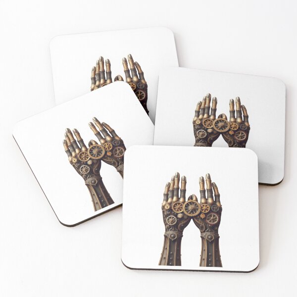 Item preview, A Pair Of Hands Made From Intricate Clockwork Mech designed and sold by QuirkThreadsCo.