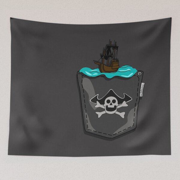 Item preview, Pocket Pirate Ship | Adventure Awaits Pocket Design designed and sold by Fun Funky Designs.