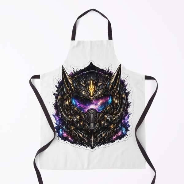 Item preview, Cybernetic Mecha Helmet with Cosmic Nebula Visor designed and sold by RiteshCenter .