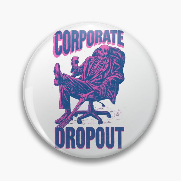 Item preview, Proud Corporate Dropout Skeleton Risograph Graphic designed and sold by dragonwolfpack.