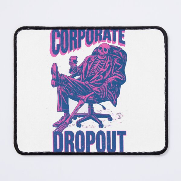 Item preview, Proud Corporate Dropout Skeleton Risograph Graphic designed and sold by dragonwolfpack.