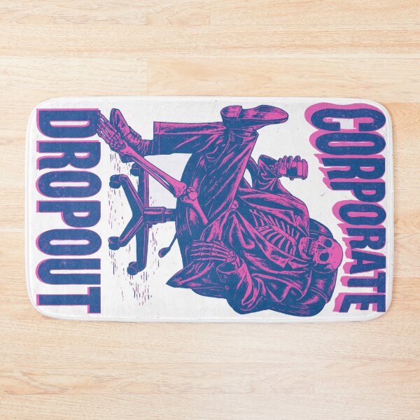 Item preview, Proud Corporate Dropout Skeleton Risograph Graphic designed and sold by dragonwolfpack.