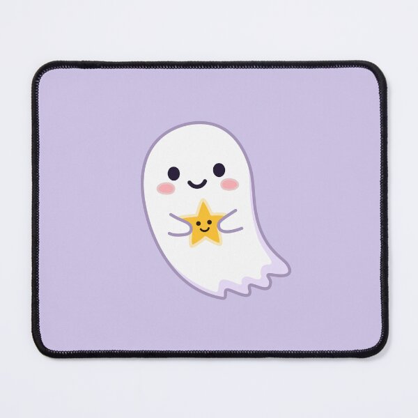 Item preview, Cute Kawaii Ghost Hugging a Happy Star | Adorable Halloween Ghost Illustration designed and sold by romyca creation_22.