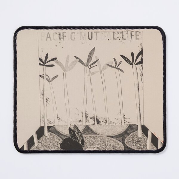 Item preview, Poster david hockney - pacific mutual life building with palm trees 2026 designed and sold by valdoBEtrand.
