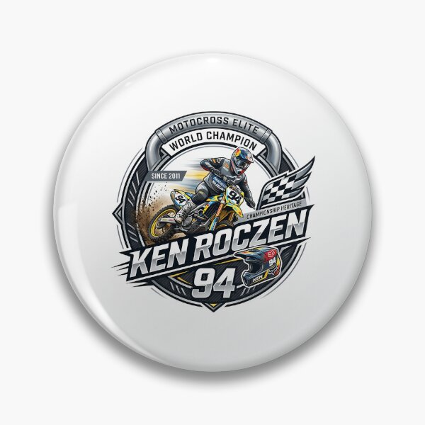 Item preview, Ken Roczen 94 Vintage Motocross Racing Legend Badge designed and sold by mdicotos.