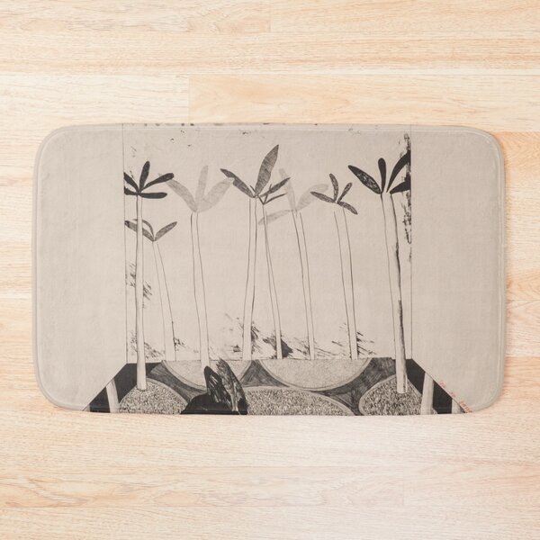 Item preview, Poster david hockney - pacific mutual life building with palm trees 2026 designed and sold by valdoBEtrand.