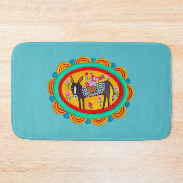 Item preview, Folk Art Donkey Floral designed and sold by LOVEYOUMO.
