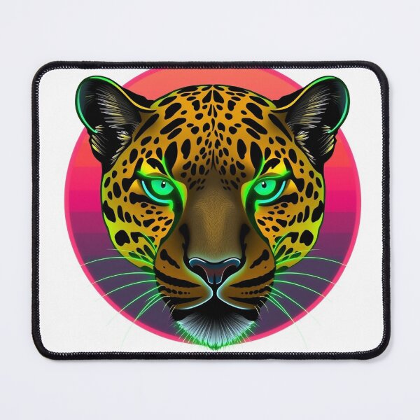 Item preview, Leopard Synthwave Neon - Modern Graphic Art T-Shir designed and sold by QuirkThreadsCo.