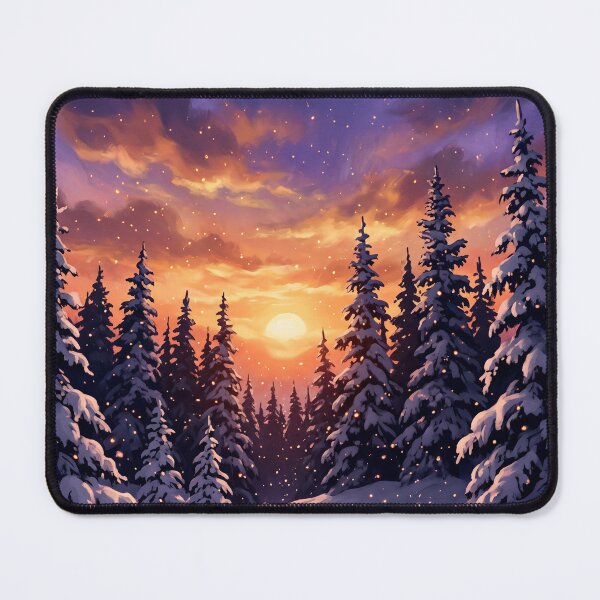 Item preview, Sunset Over The Winter Forest designed and sold by 2-Of-A-Kind.