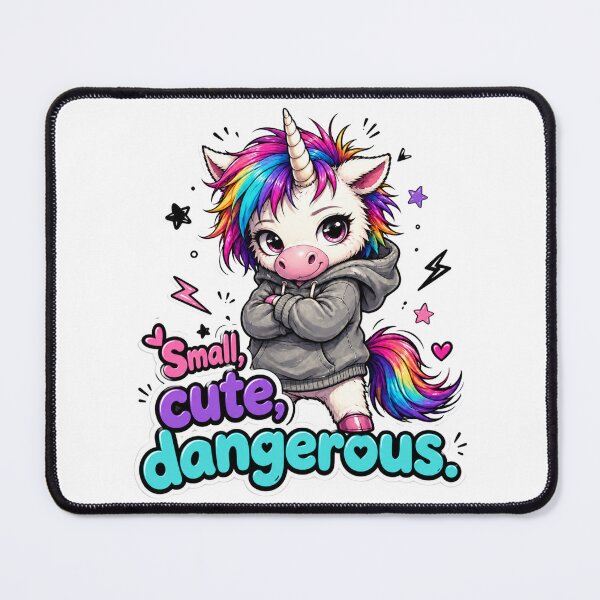 Item preview, Small Cute Dangerous Unicorn German Quote designed and sold by Tinosshop.