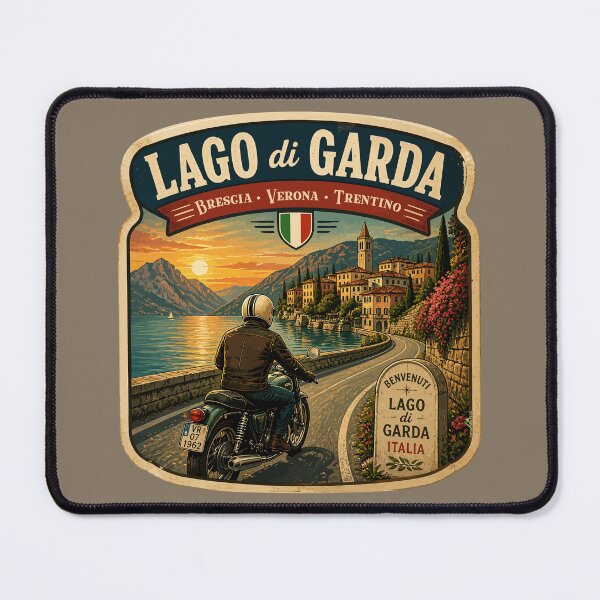 Item preview, Lago di Garda, Lake Garda Italy Motorcycle Sticker TShirt 03 designed and sold by OuterShellUK.