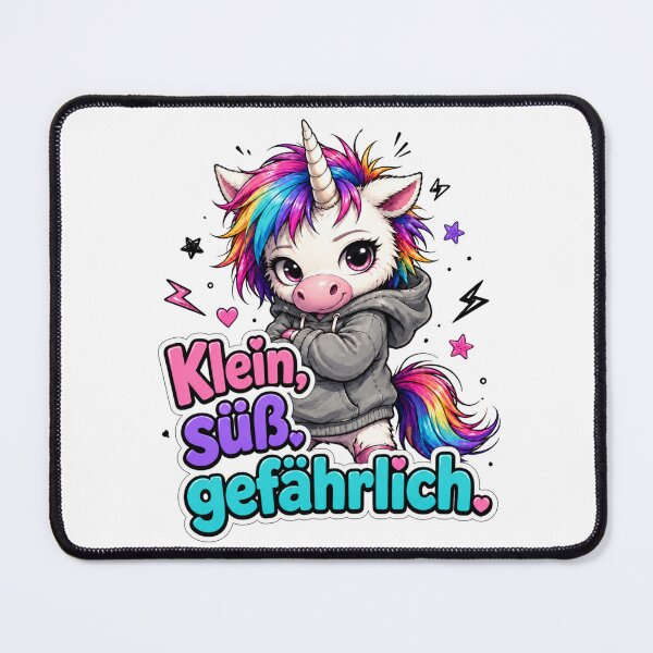 Item preview, Small Cute Dangerous Unicorn German Quote designed and sold by Tinosshop.