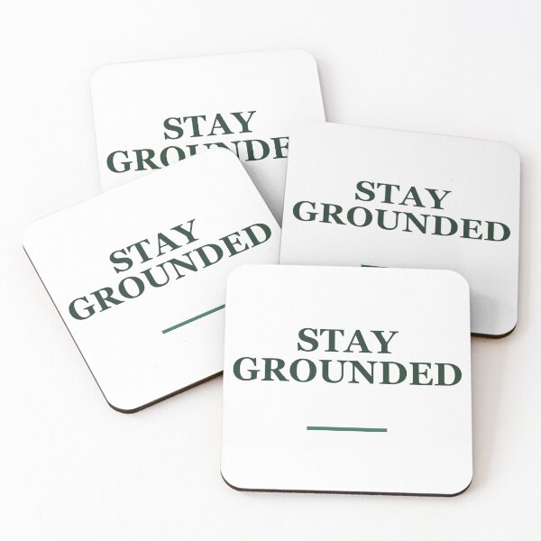 Item preview, "STAY GROUNDED" Minimalist Quote Sticker designed and sold by QuirkThreadsCo.