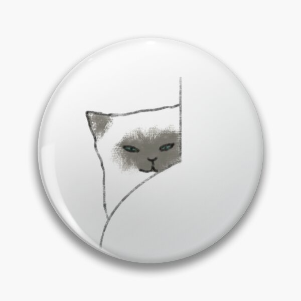 Item preview, Cute Siamese Cat Peeking From Blanket designed and sold by raun.draw.