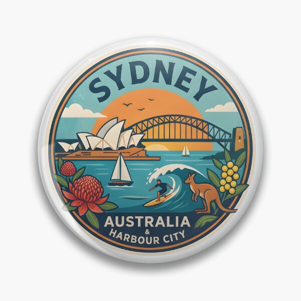 Item preview, Sydney Travel Sticker Australian Harbour Bridge Aesthetic Design designed and sold by Olivra.