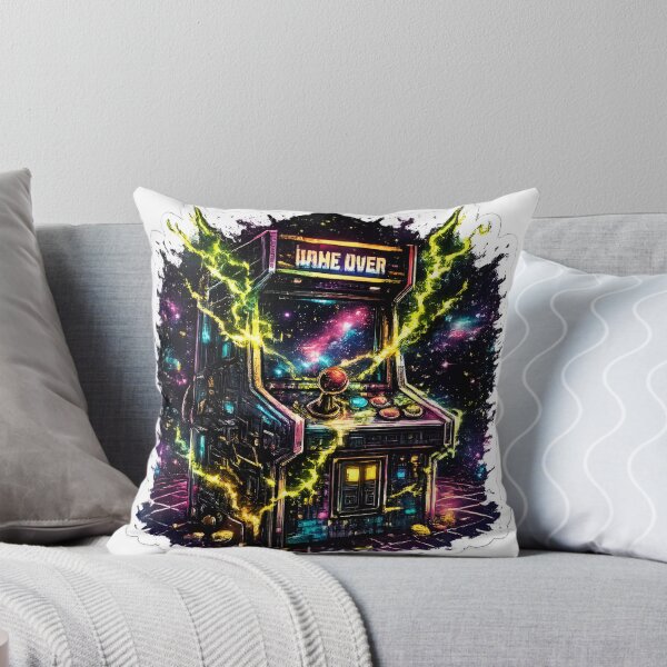 Item preview, Pixel Art Retro Arcade Cabinet with Acid Lightning Strike designed and sold by RiteshCenter .