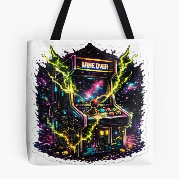 Item preview, Pixel Art Retro Arcade Cabinet with Acid Lightning Strike designed and sold by RiteshCenter .