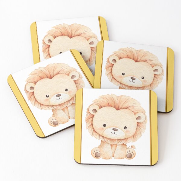 Item preview, Cute Lion in Frame Yellow/Gold designed and sold by TeeGeeTees.