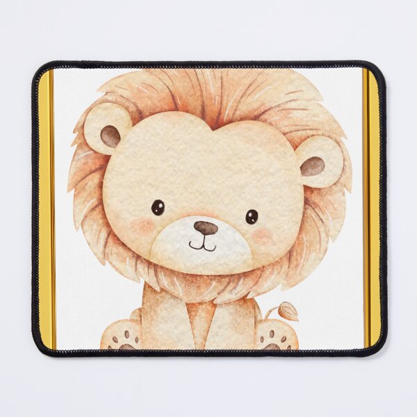 Item preview, Cute Lion in Frame Yellow/Gold designed and sold by TeeGeeTees.