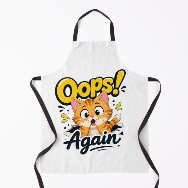 Item preview, Oops! Again – Funny Cute Cat designed and sold by MR4me.