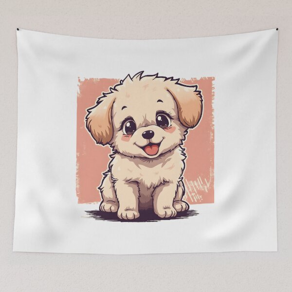 Item preview, Cute Kawaii Puppy Sticker | Adorable Cartoon Dog Illustration designed and sold by dreamz-world.